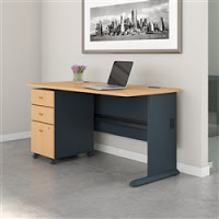 Bush Series A 60" Desk with File Pedestal