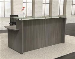 Gray Wood Reception Desk Gray Wood Reception Desk