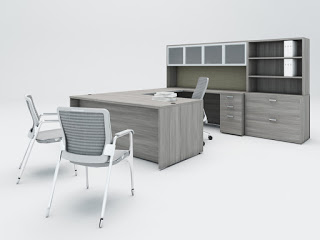 Amber Valley Gray Desk