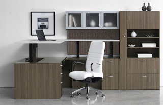 Height Adjustable Desk with Push Button Controls