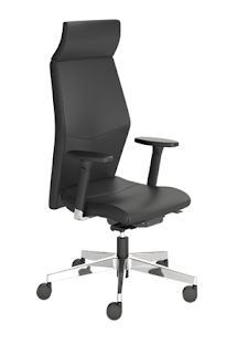 Eden high back leather office chair