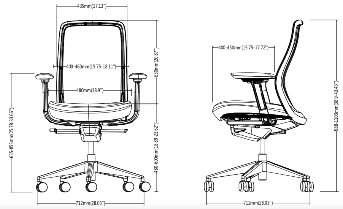 Eurotech Vera Mesh Back Ergonomic Chair