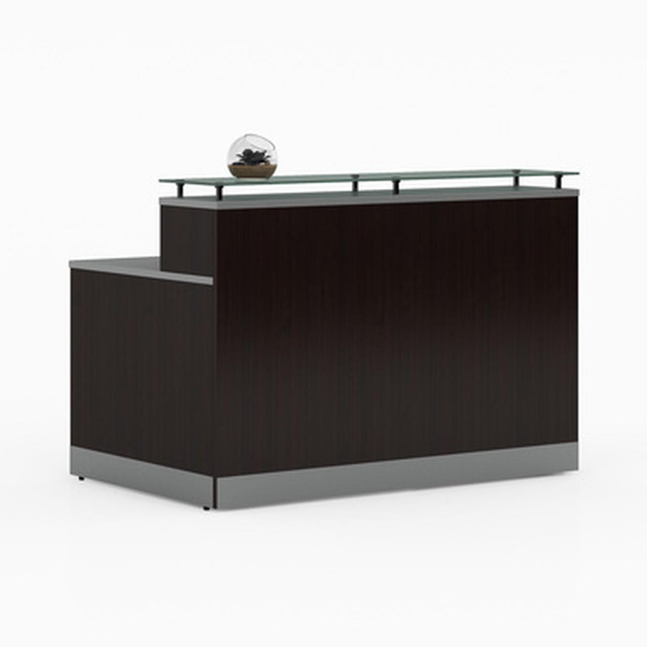modern reception desk for small space